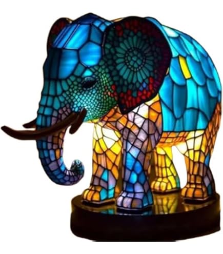 ⭐︎インテリアライト⭐︎ Amazon.co.jp : 象3dランプIllusionナイトライト、7色変更タッチ